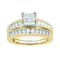 14K Yellow Gold 1.00CTW Princessa Bridal Set