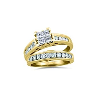 14K Yellow Gold 1.00CTW Princessa Bridal Set