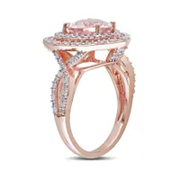 Julianna B 10K Rose Gold 0.33CTW Diamond & Morganite Ring