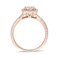 Julianna B 14K Rose Gold 0.50CTW Diamond & Morganite Ring