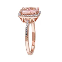 Julianna B 14K Rose Gold 0.10CTW Diamond & Morganite Ring