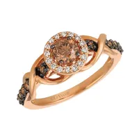 Le Vian 14K Strawberry Gold, Chocolate & Vanilla Diamond Ring