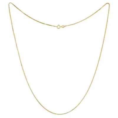 10K Gold 18" Box Link Chain