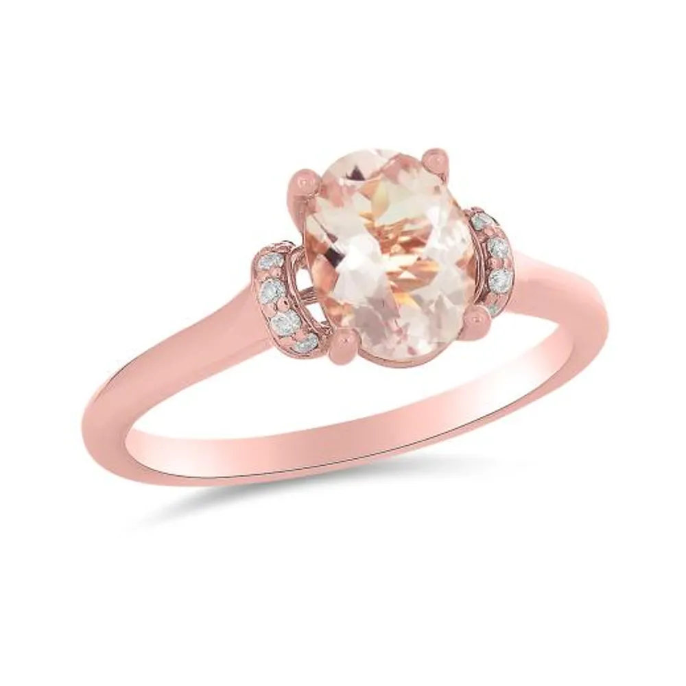 10K Rose Gold Morganite Ring