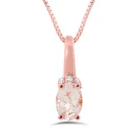 10K Rose Gold Morganite Pendant