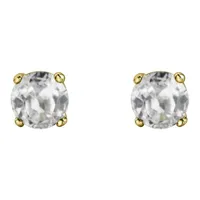 10K Gold Topaz Stud Earrings