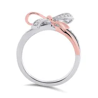 Enchanted Disney Sterling Silver 10K Rose Gold Diamond Ring