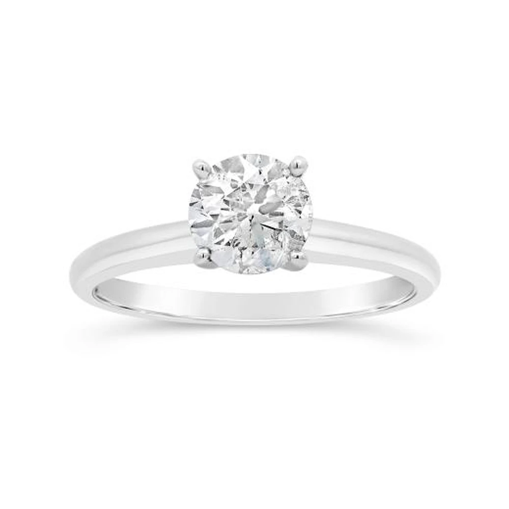 Glacier Fire 14K White Gold 1.00CT Solitaire Ring