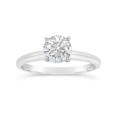 Glacier Fire 14K White Gold 1.00CT Solitaire Ring