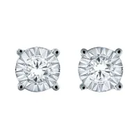 10K White Gold 0.25CTW Diamond Studs