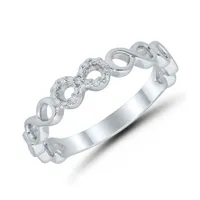 Sterling Silver Diamond Infinity Ring