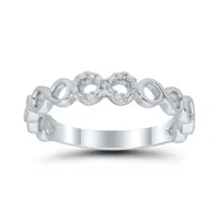 Sterling Silver Diamond Infinity Ring