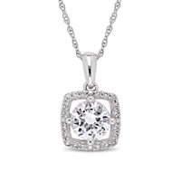 Julianna B 10K White Gold Diamond & Created White Sapphire Pendant