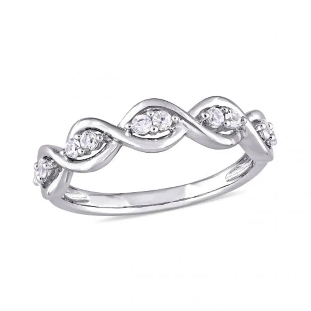 Julianna B 14K White Gold White Sapphire Ring