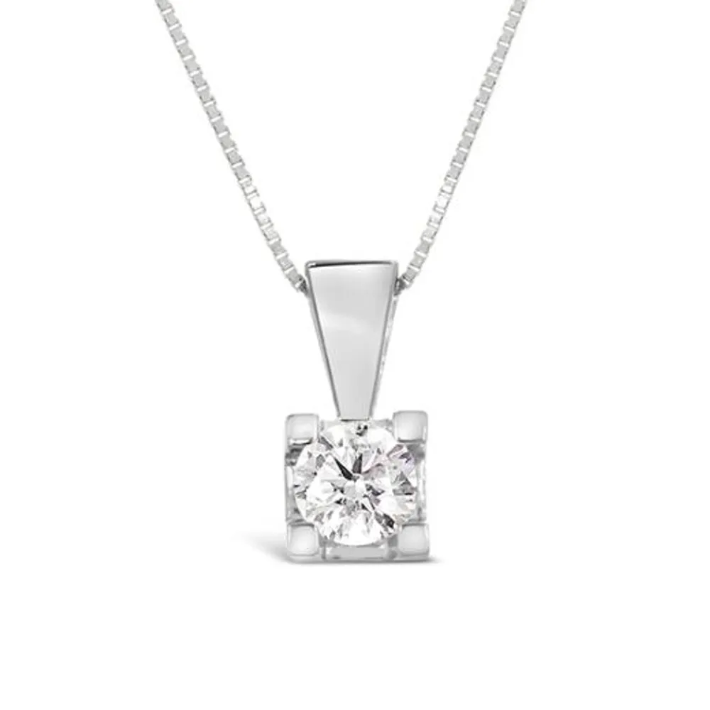 Glacier Fire 14K White Gold 0.33CT Canadian Diamond Pendant