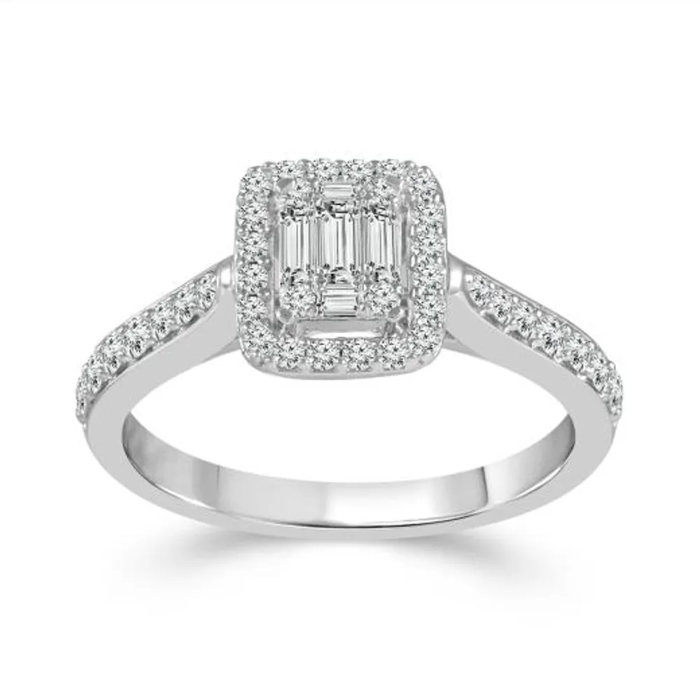 Times Square 14K White Gold 0.50CTW Ring