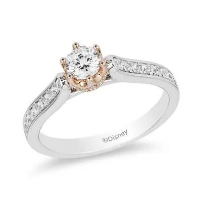 Majestic Princess 14K White & Rose Gold 0.62CTW Engagement Ring