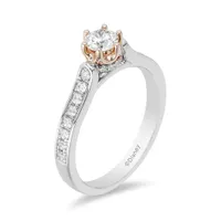 Majestic Princess 14K White & Rose Gold 0.62CTW Engagement Ring