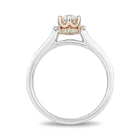 Majestic Princess 14K White & Rose Gold 0.62CTW Engagement Ring