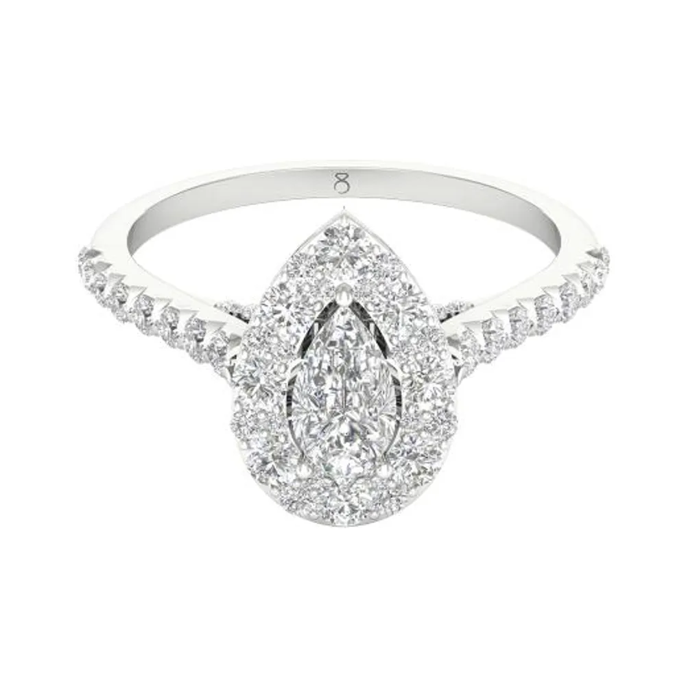 My Diamond Story 14K White Gold 1.20CTW Bridal Ring