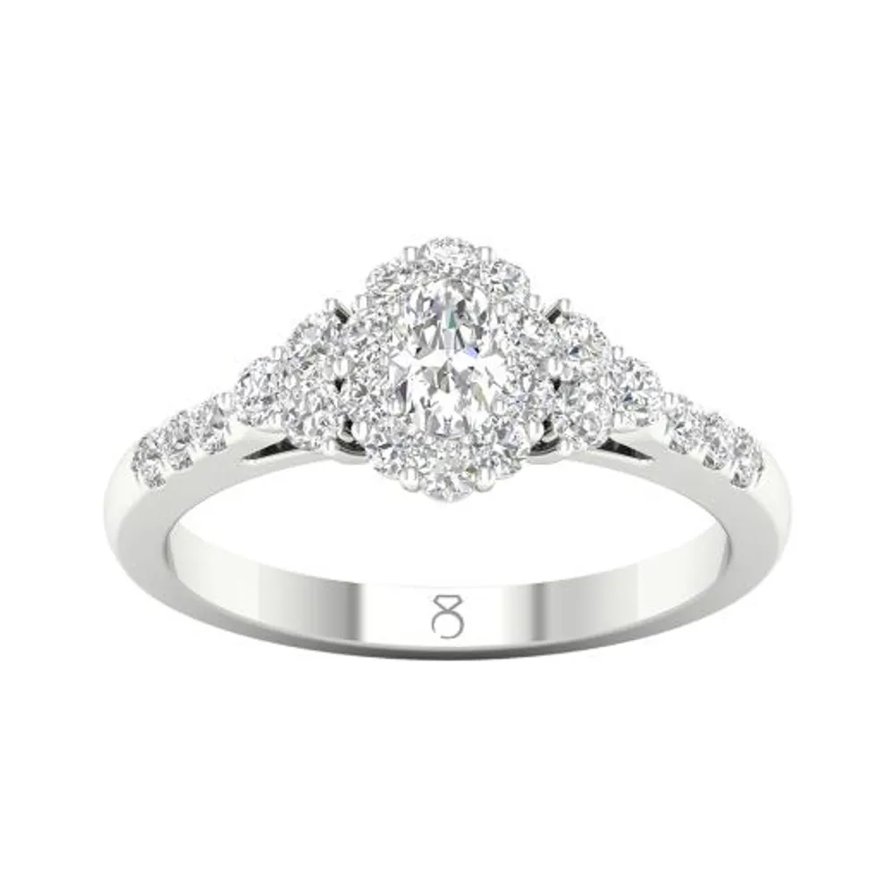 My Diamond Story 14K White Gold 0.80CTW Bridal Ring