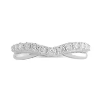 14K White Gold 0.50CTW Diamond Stackable Band
