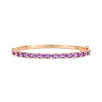 Julianna B Sterling Silver & 18K Rose Gold Plated Amethyst Bangle