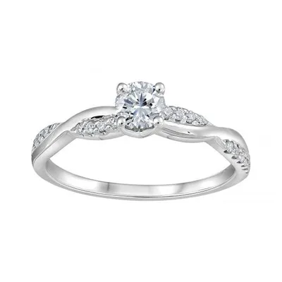 Glacier Fire 14K White Gold 0.40CTW Bridal Ring