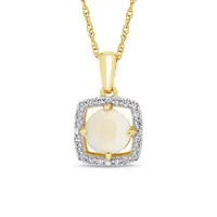 Julianna B 10K Yellow Gold 0.10CTW Diamond & Opal Fashion Pendant