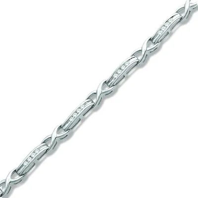 10K White Gold 0.50CTW Diamond Bracelet