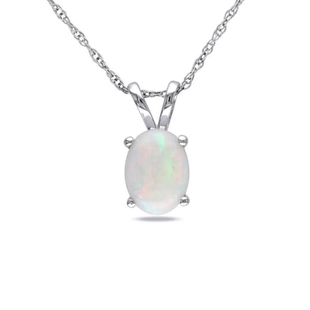 Julianna B 10K White Gold Opal Pendant