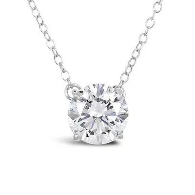 Sterling Silver 16" Cubic Zirconia Necklace