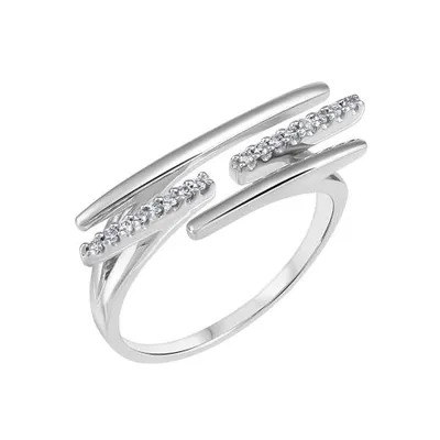10K White Gold Diamond Fashion Ring