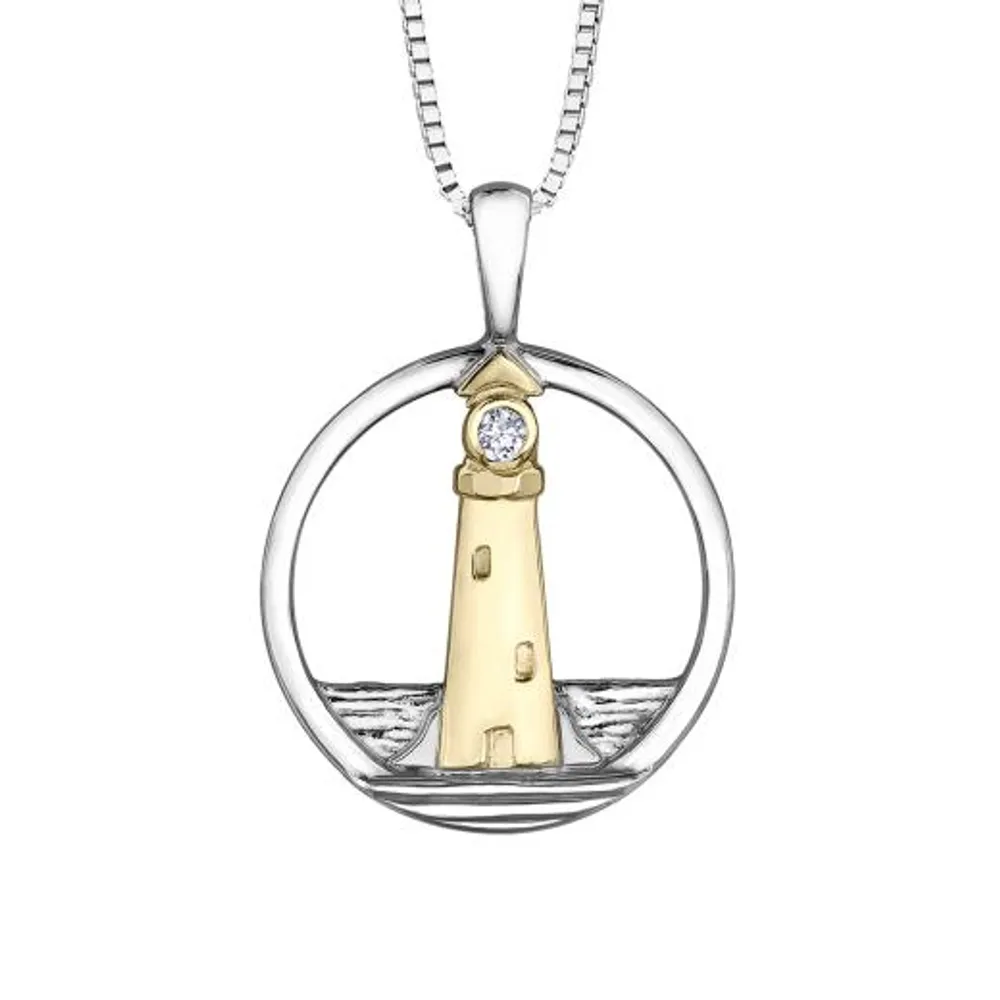 Glacier Fire Canadian Diamond Lighthouse Pendant