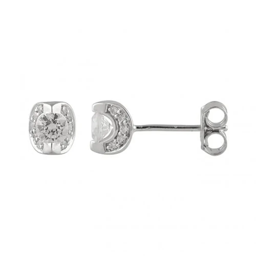 Glacier Fire 14K White Gold 0.40CTW Canadian Diamond Earrings