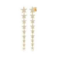 14K Yellow Gold 0.51CTW Diamond Star Earrings