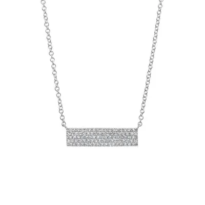 14K White Gold 0.25CTW Diamond Pendant