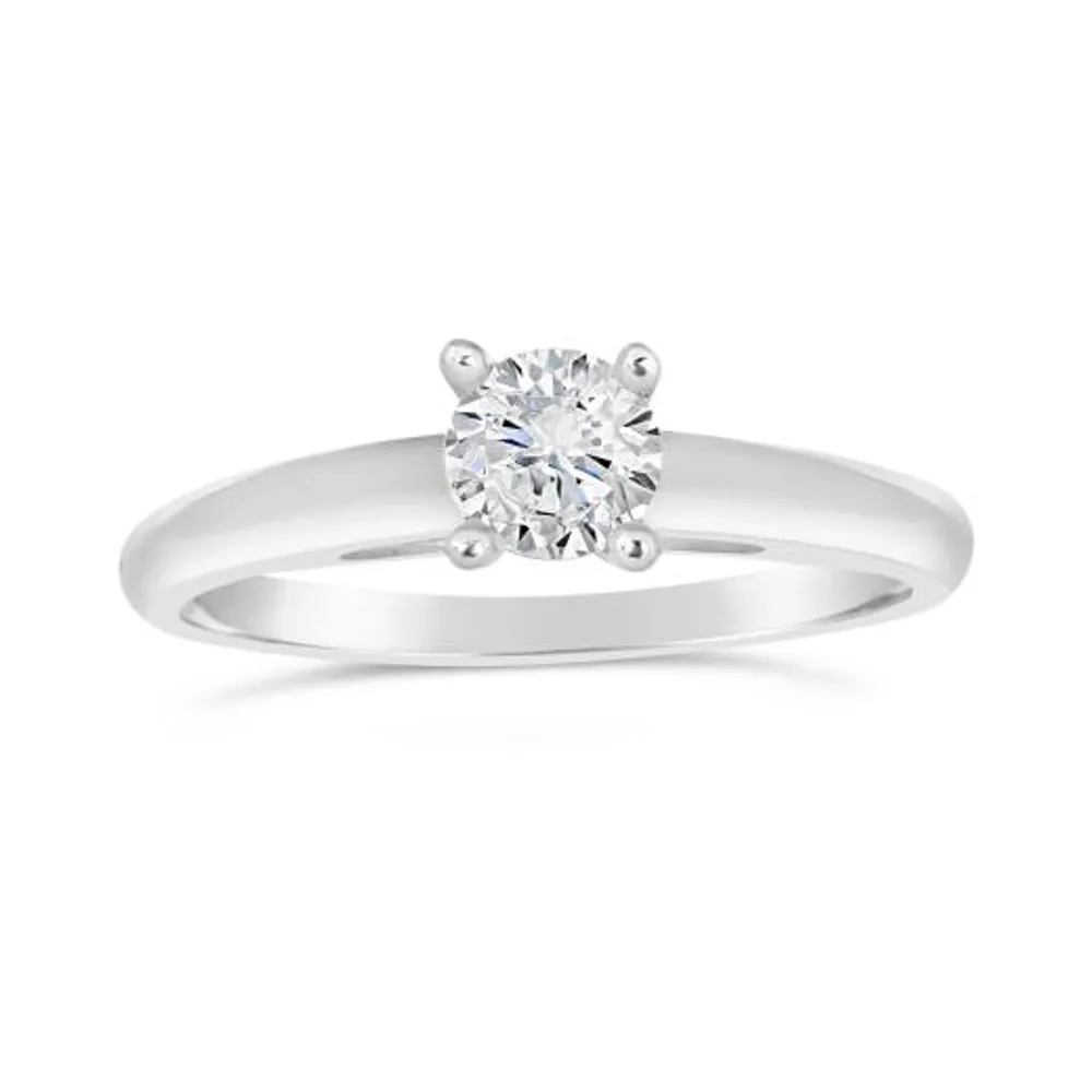 Glacier Fire 14K White Gold Canadian 0.50CT Diamond Solitaire Ring