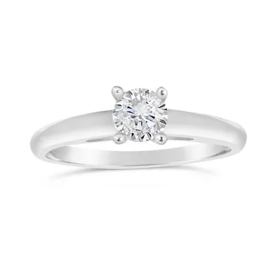 Glacier Fire 14K White Gold Canadian 0.50CT Diamond Solitaire Ring