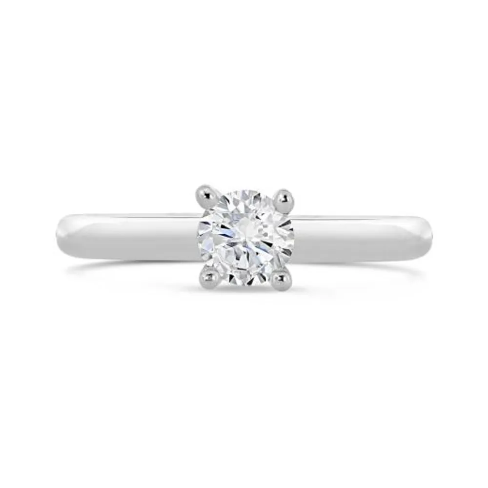 Glacier Fire 14K White Gold Canadian 0.50CT Diamond Solitaire Ring