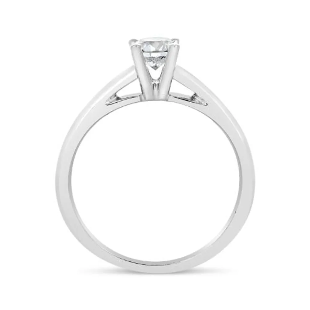 Glacier Fire 14K White Gold Canadian 0.50CT Diamond Solitaire Ring