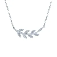 Diamond Addiction Sterling Silver Diamond Branch Necklace