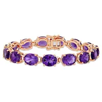 Julianna B Pink Sterling Silver Amethyst Bracelet