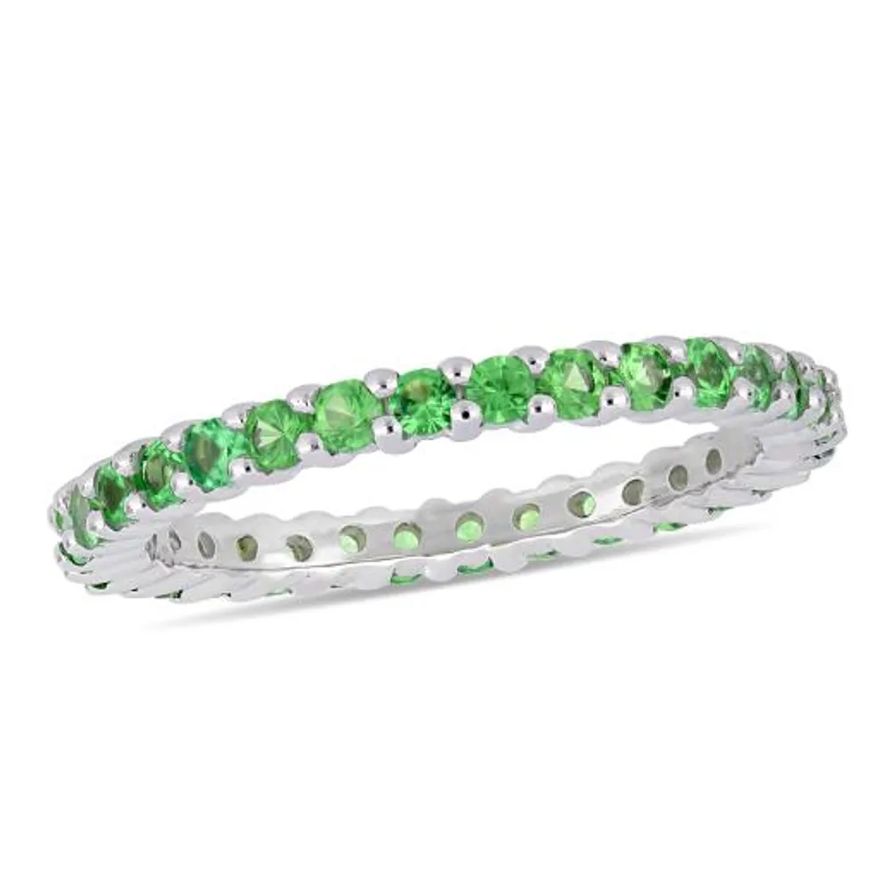 Julianna B 14K White Gold 1.60CTW Tsavorite Eternity Ring