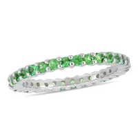 Julianna B 14K White Gold 1.60CTW Tsavorite Eternity Ring