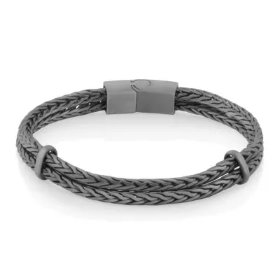 SteelX Stainless Steel 8.5" Double Wheat Bracelet