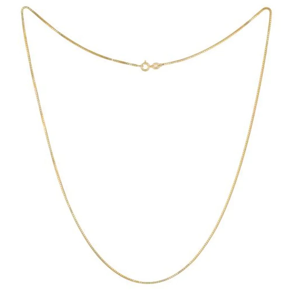 10K Yellow Gold 18" 0.90mm Box Chain