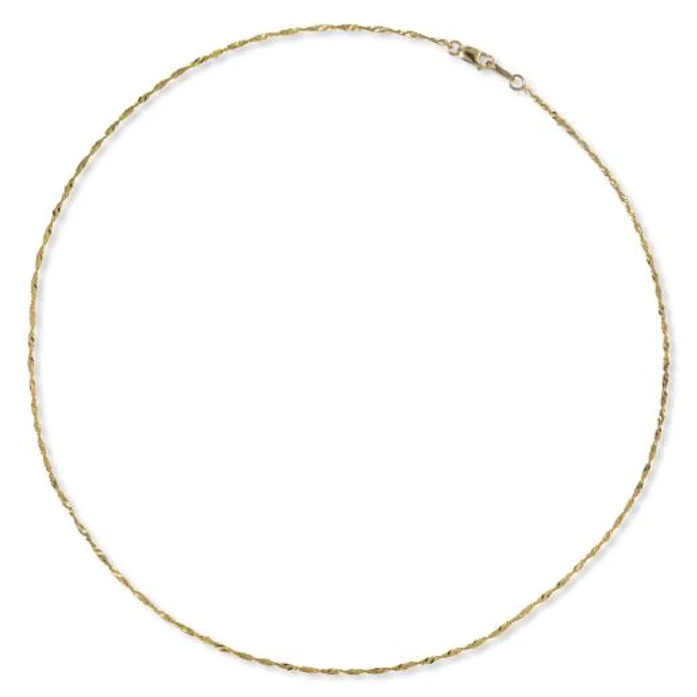 10K Gold 16" 1.25mm Singapore Chain