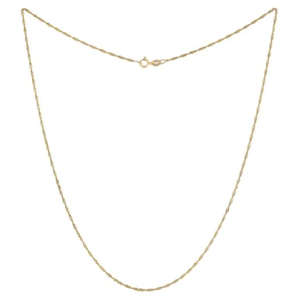 10K Yellow Gold 16" 1.45mm Singapore Chain