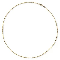 10K Yellow Gold 18" 1.45mm Singapore Chain